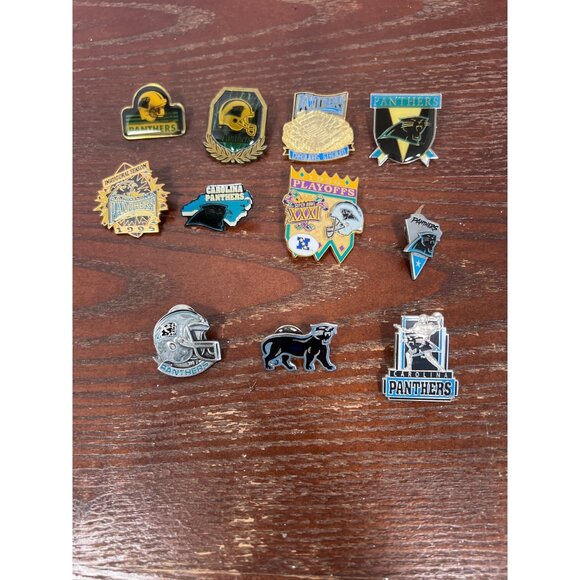 Vintage Carolina Panthers Collectible NFL Pin Set Lot Bundle S3 - Picture 1 of 4
